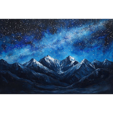 Mountain Night Sky Canvas